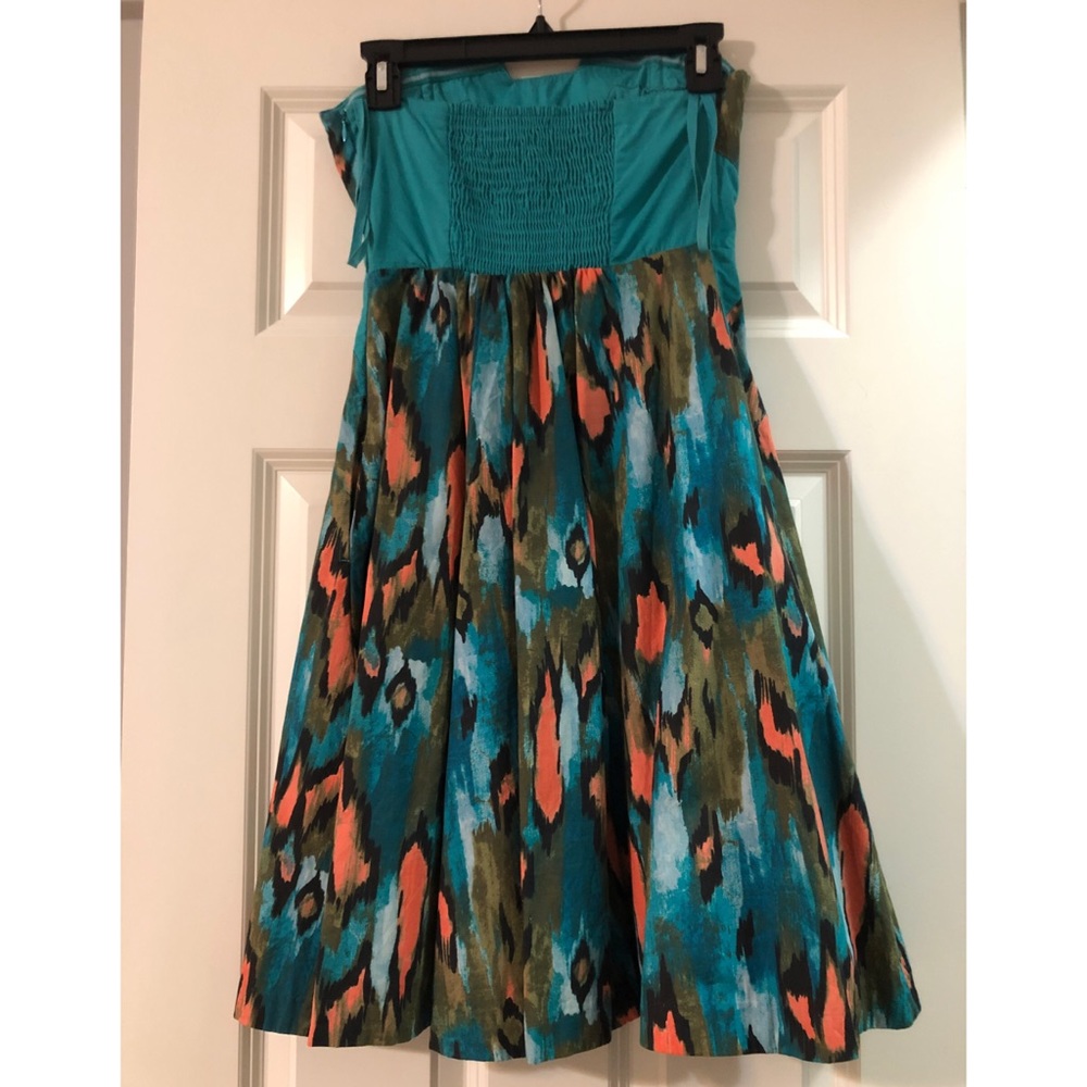 SOLD 🚫 Anthro | Girls From Savoy Ikat Strapless Dress 4P - Picture 7 of 8